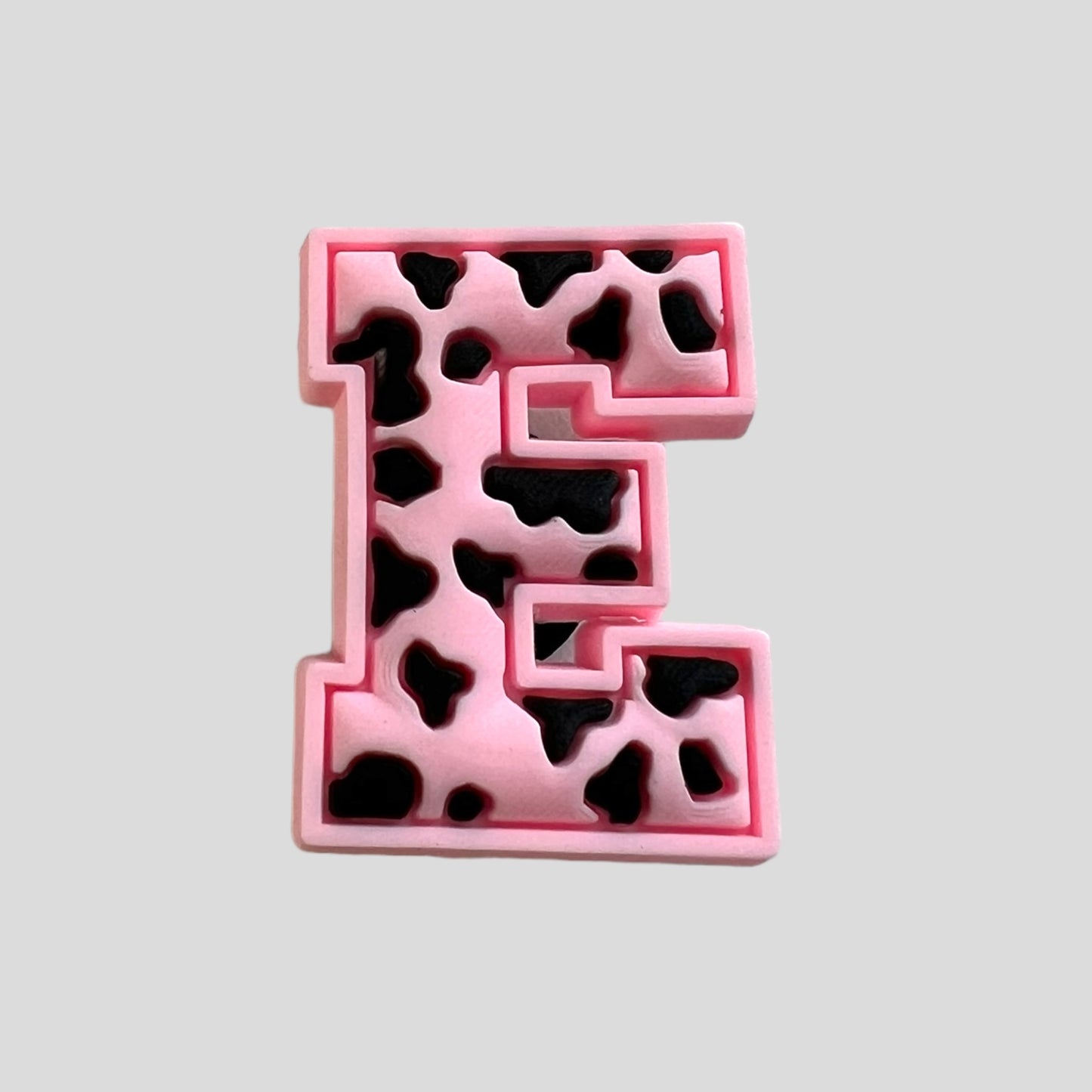 E | Pink Leopard Print Letters