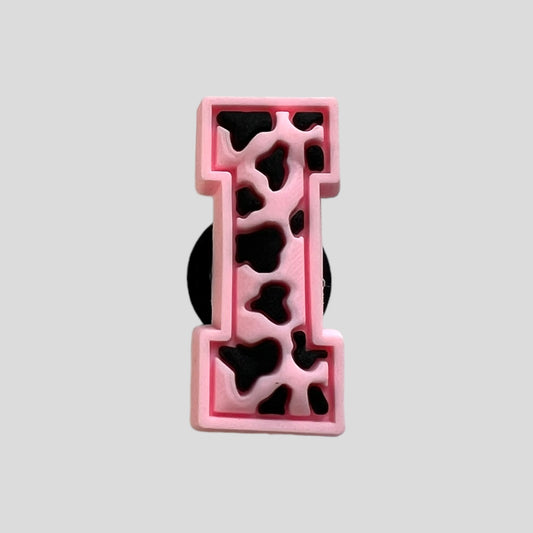 I | Pink Leopard Print Letters