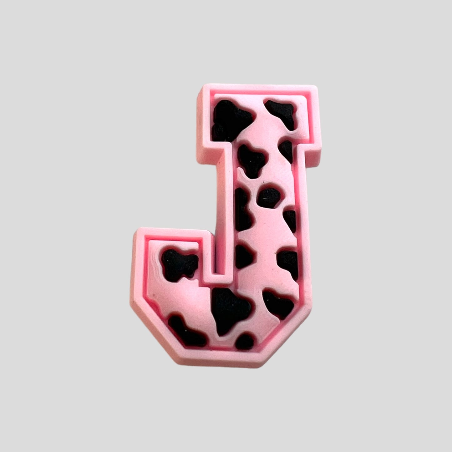 J | Pink Leopard Print Letters