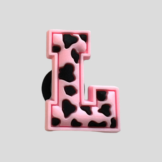 L | Pink Leopard Print Letters