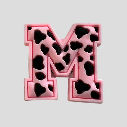 M | Pink Leopard Print Letters