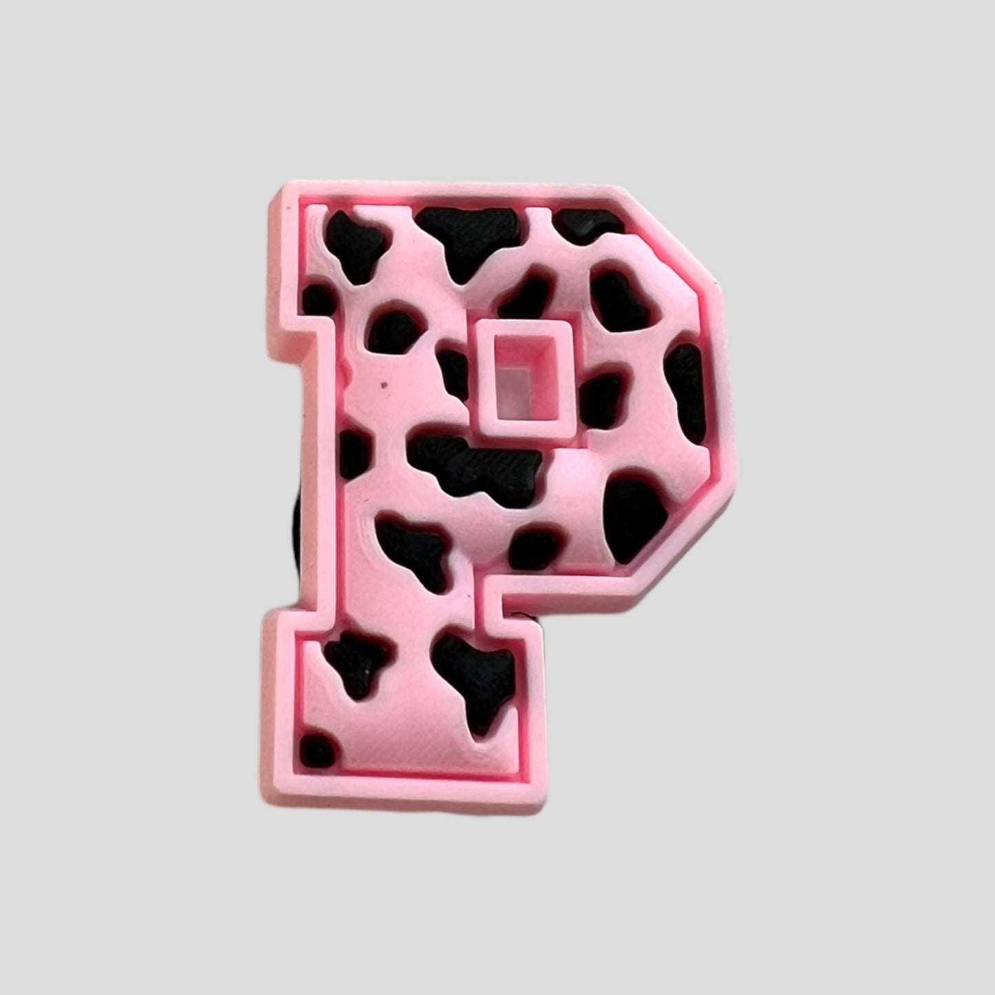 P | Pink Leopard Print Letters