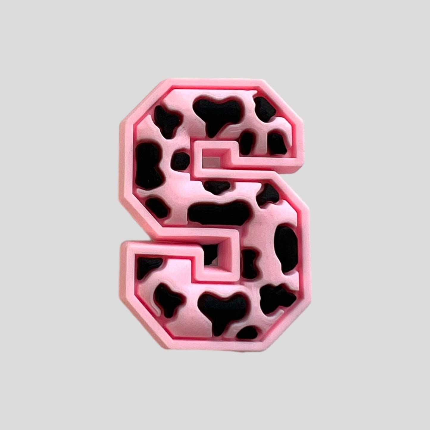 S | Pink Leopard Print Letters