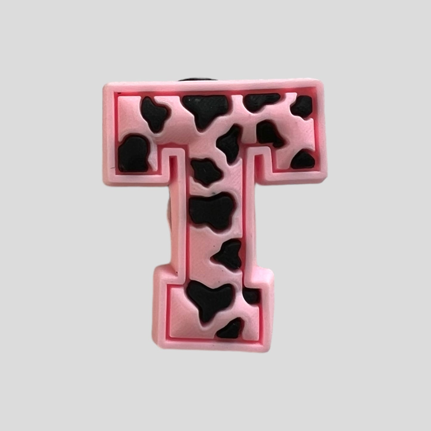 T | Pink Leopard Print Letters