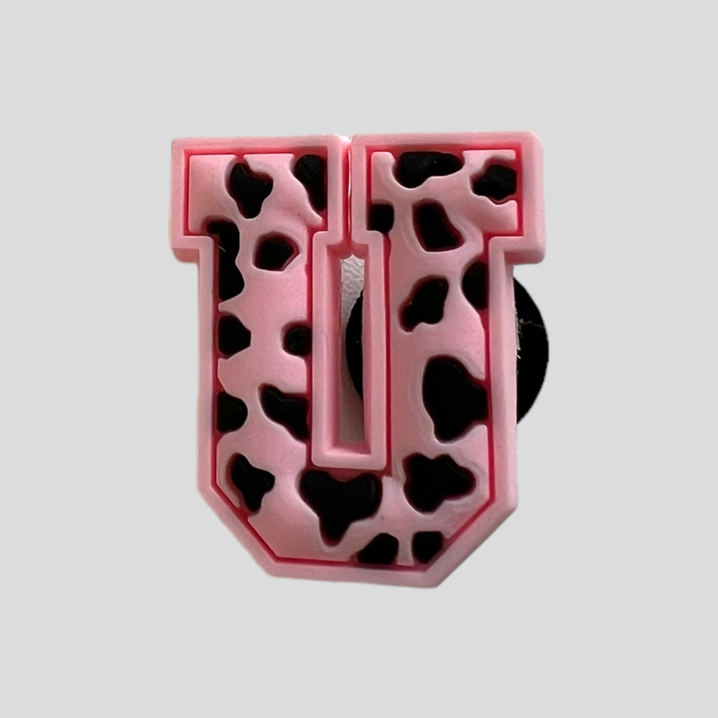 U | Pink Leopard Print Letters