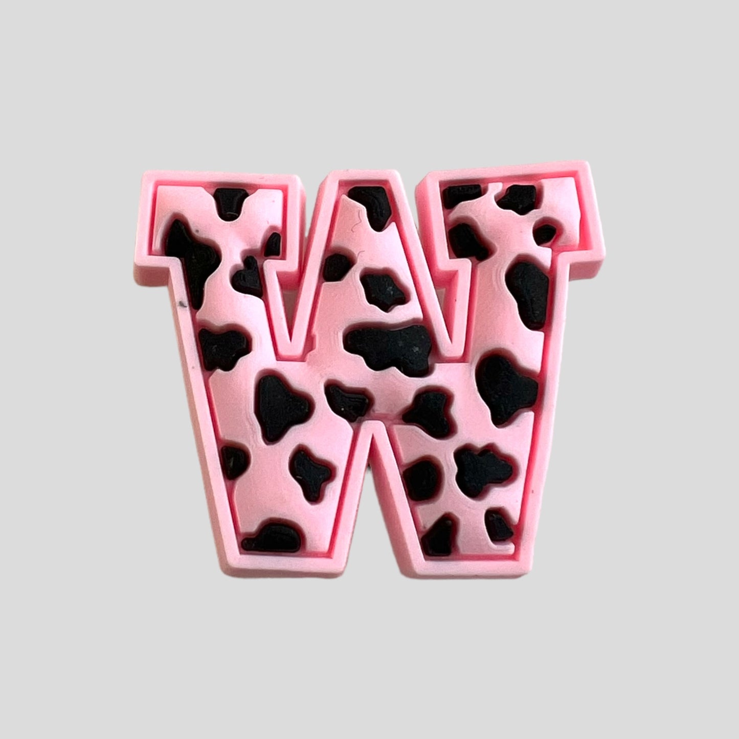 W | Pink Leopard Print Letters
