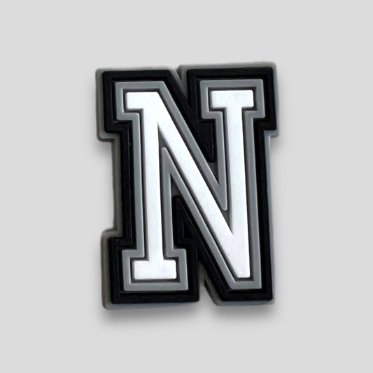 N | Black & White Letters
