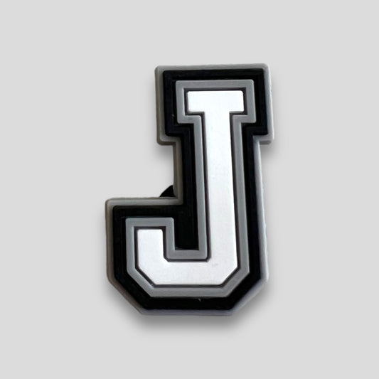 J | Black & White Letters