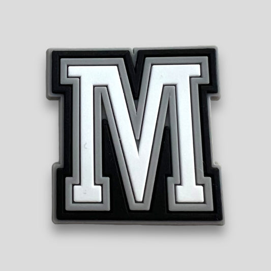 M | Black & White Letters