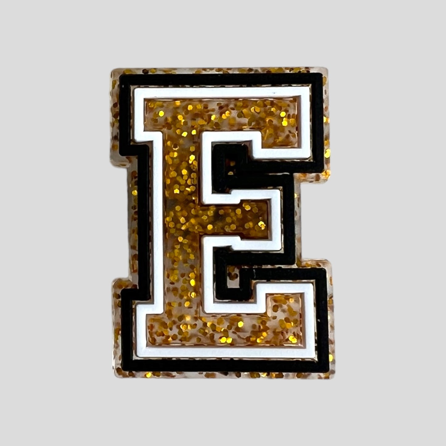 E | Gold Glitter Letters
