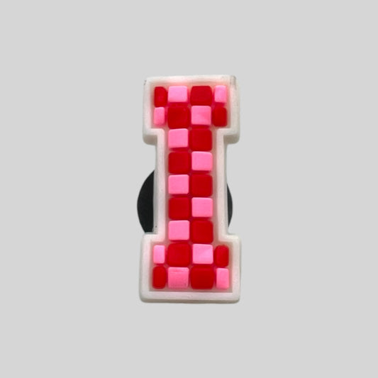 I | Pink Chequered Letters