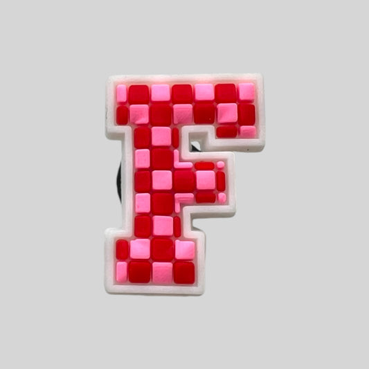 F | Pink Chequered Letters