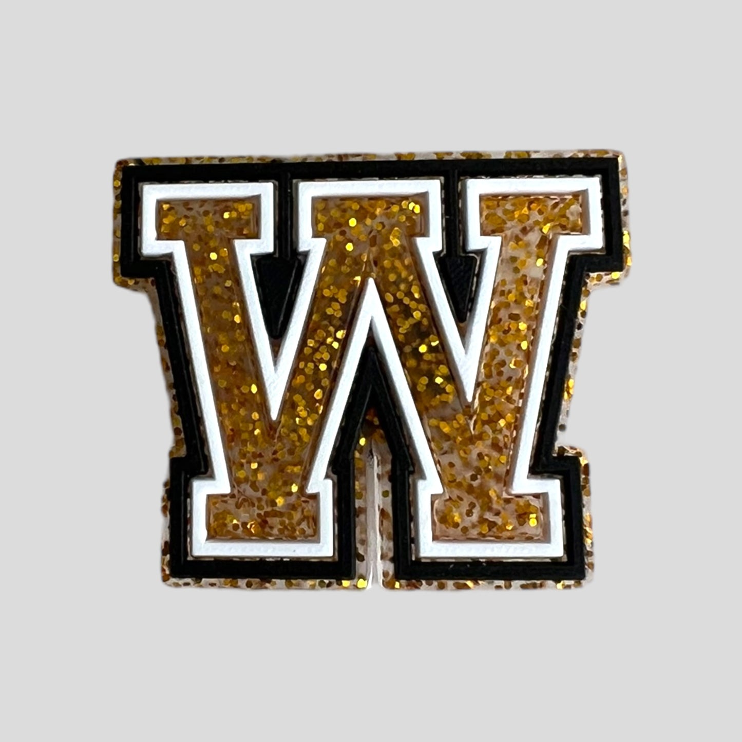 W | Gold Glitter Letters