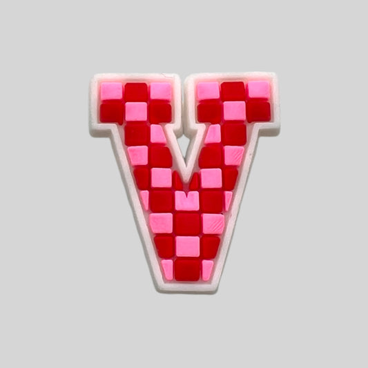 V | Pink Chequered Letters