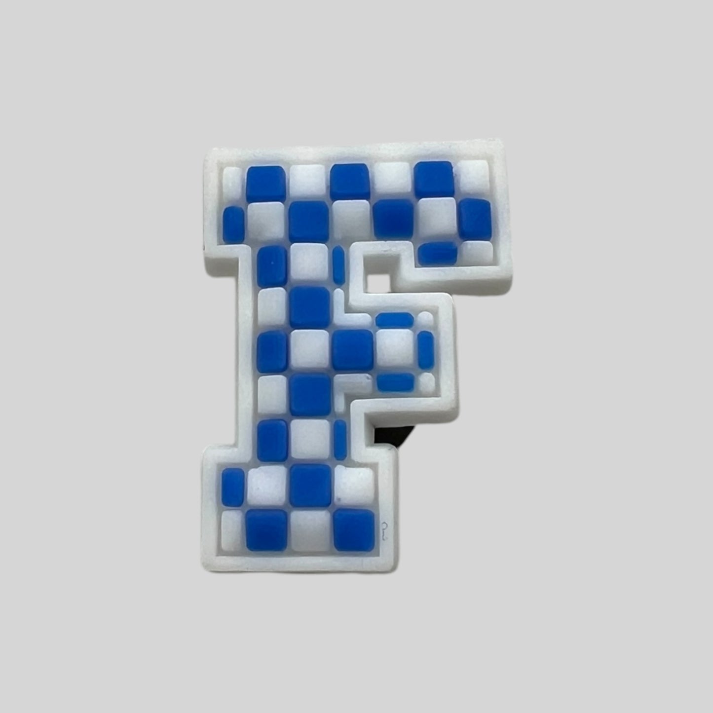 F | Blue Chequered Letters