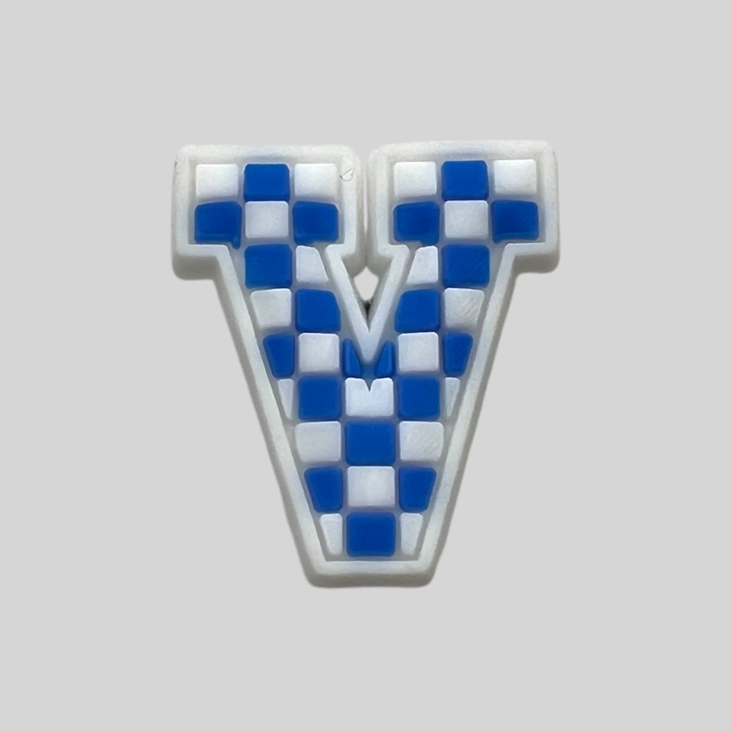 V | Blue Chequered Letters