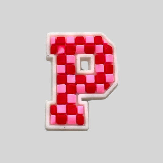 P | Pink Chequered Letters