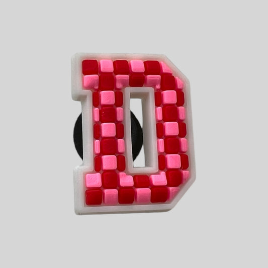 D | Pink Chequered Letters