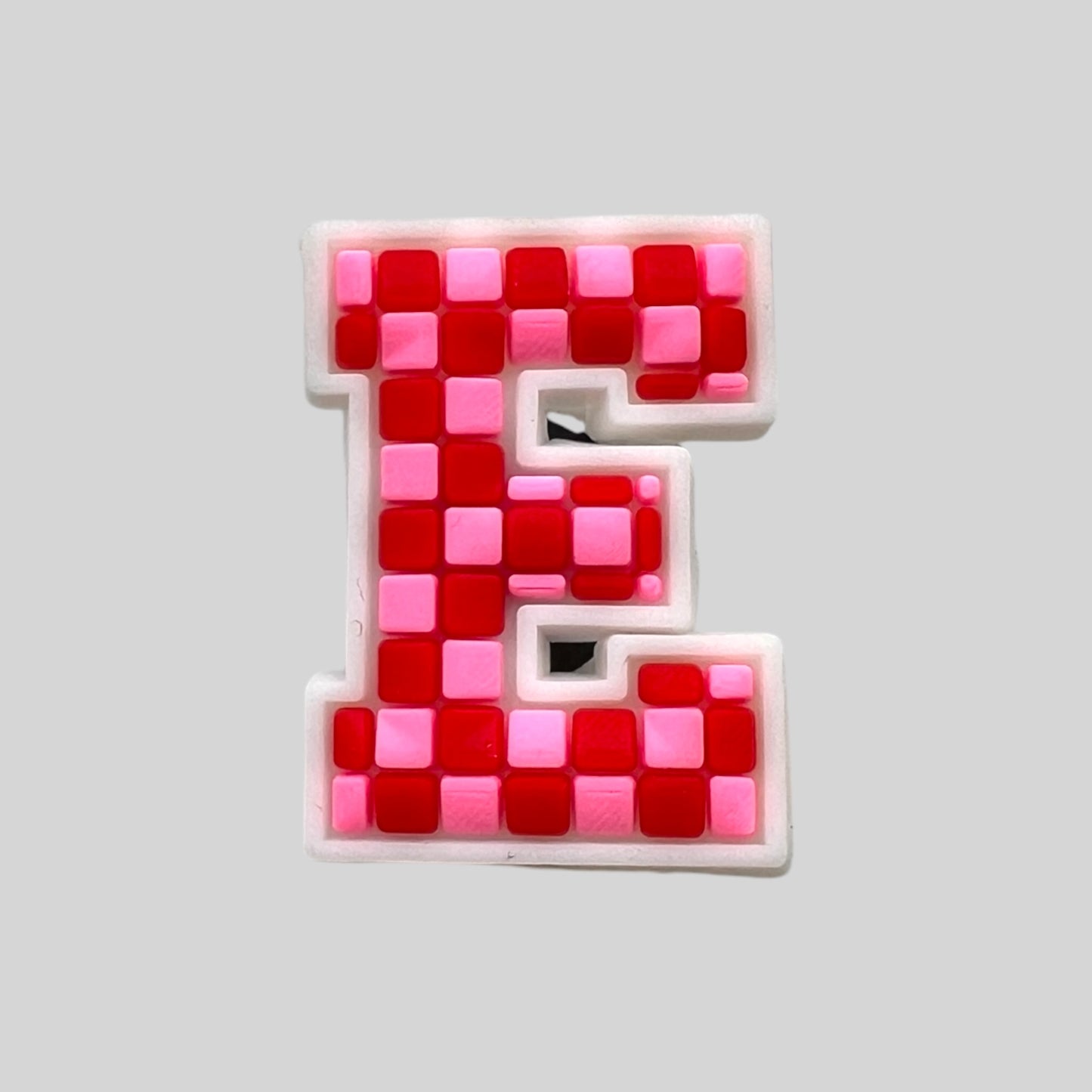 E | Pink Chequered Letters