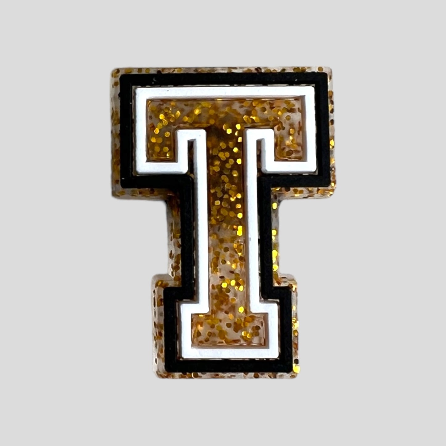 T | Gold Glitter Letters