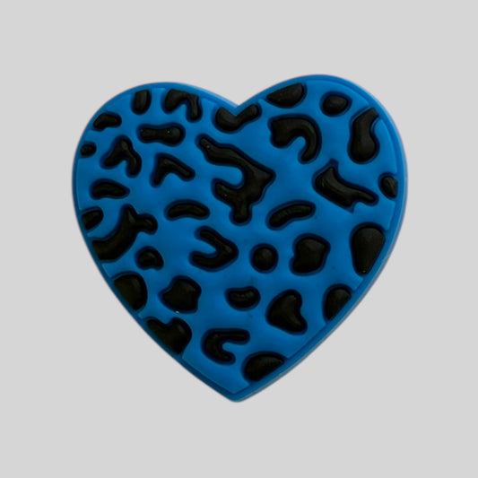 Heart - Blue Cow Print | Cowgirls