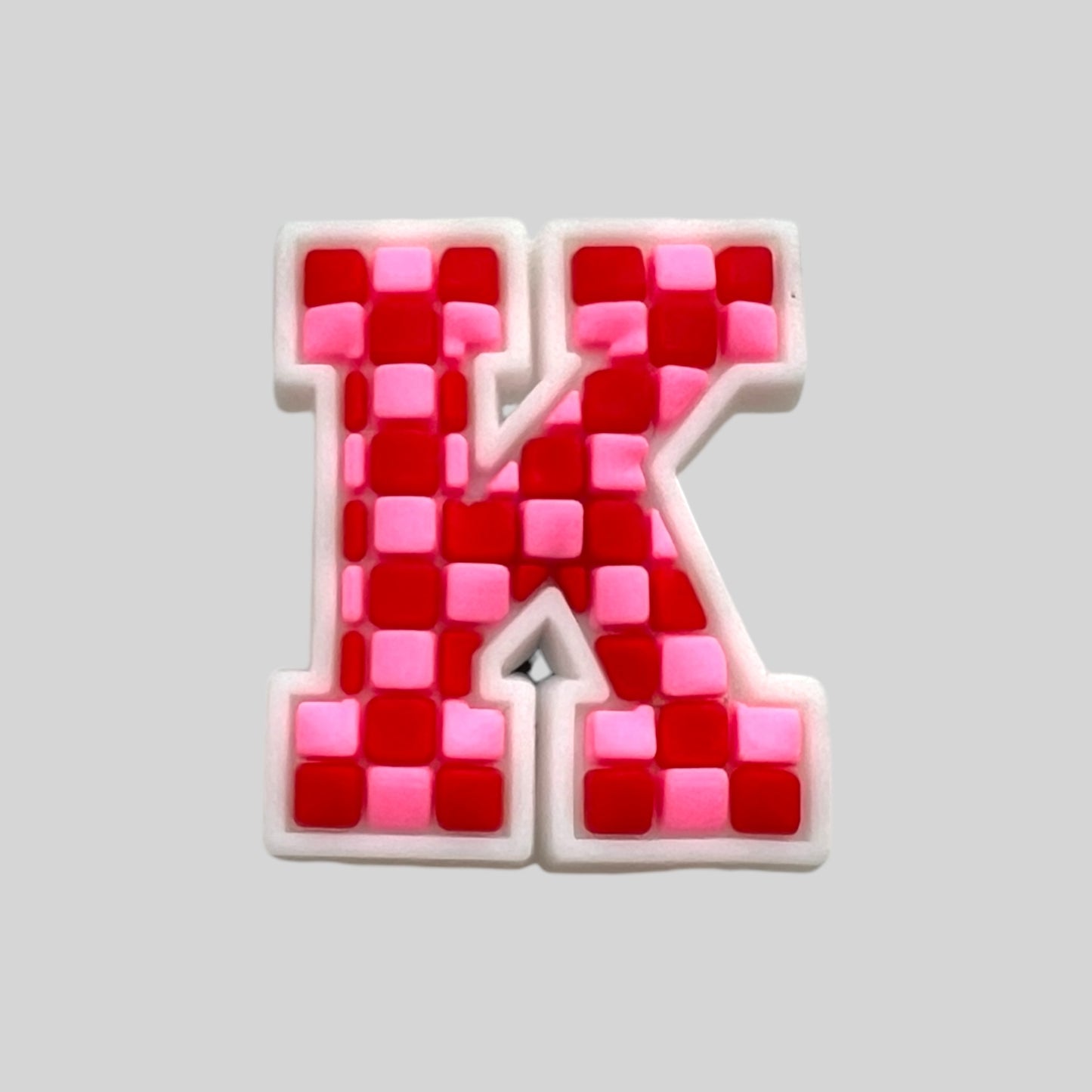 K | Pink Chequered Letters