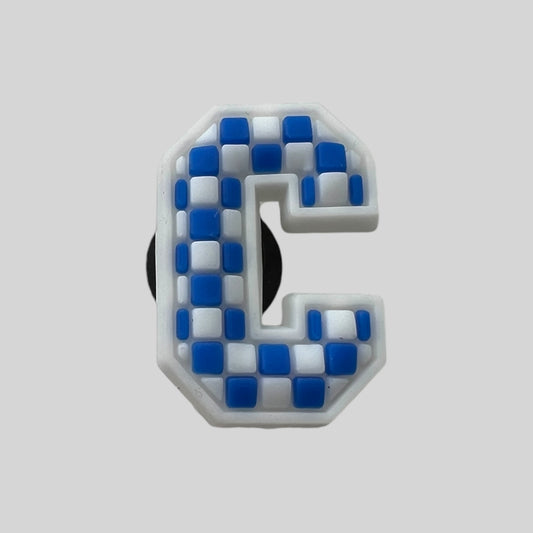 C | Blue Chequered Letters