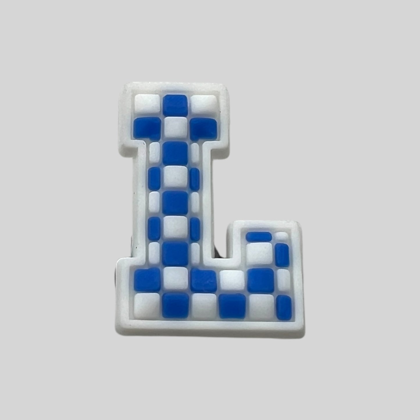 L | Blue Chequered Letters