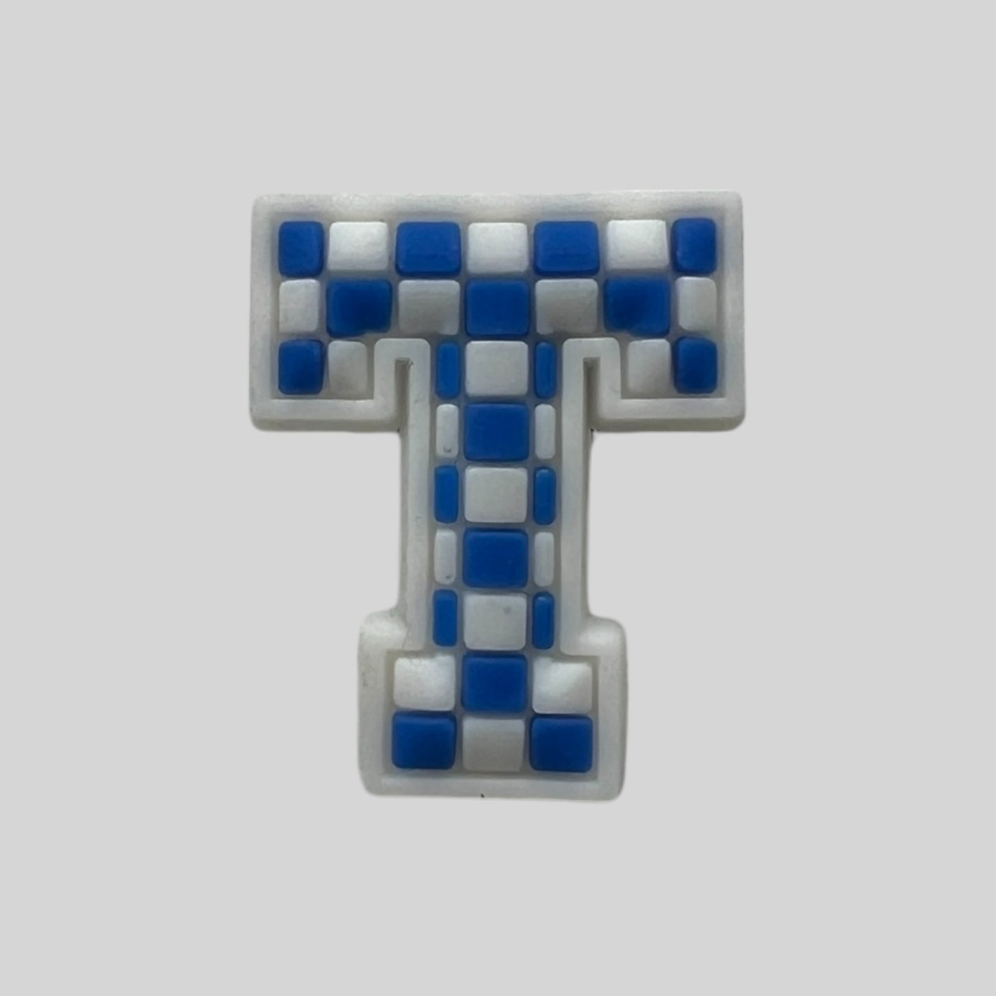 T | Blue Chequered Letters