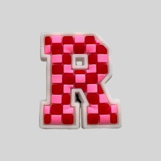 R | Pink Chequered Letters