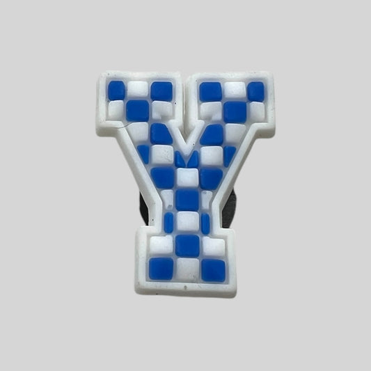 Y | Blue Chequered Letters