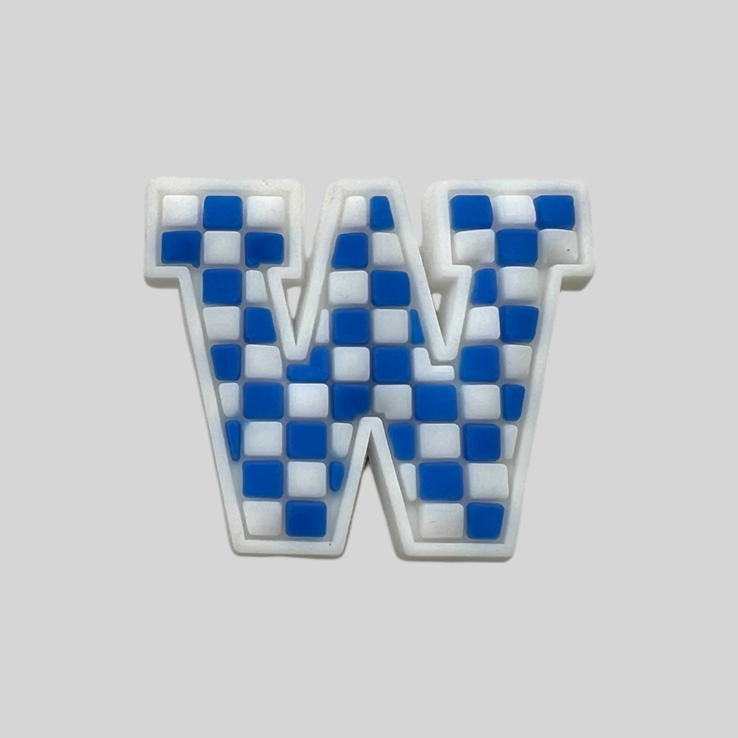 W | Blue Chequered Letters