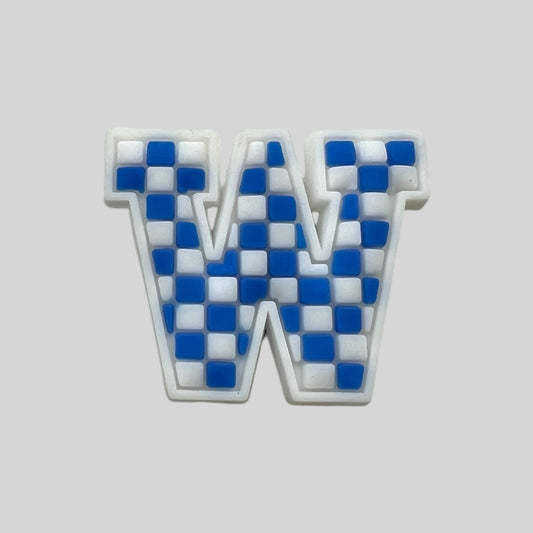 W | Blue Chequered Letters